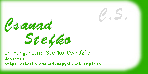 csanad stefko business card